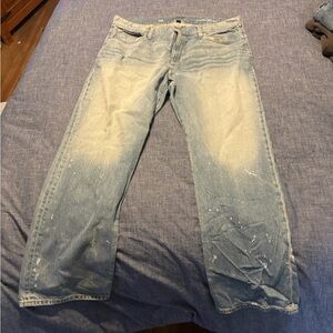 J Crew slouchy paint splattered jean